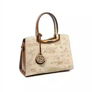 CLEVER&KETCH Rose Brown White Tote Bag