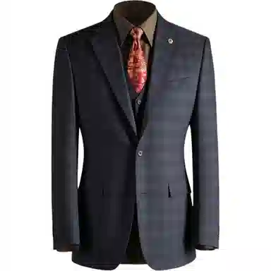 恒源祥 格子款西装外套礼服男休闲西服 男款