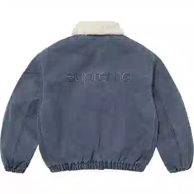 Supreme FW25 Faux Shearling Lined Bomber Jacket logo