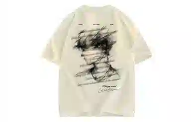 Yiershuang Streetwear Shadow Print T-Shirt