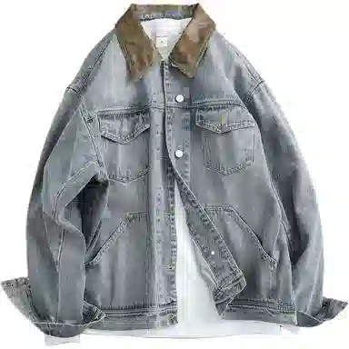 Gongnu Vintage Washed Denim Jacket
