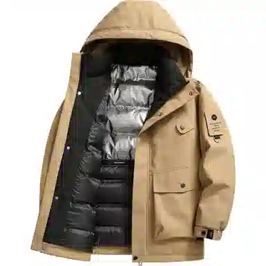 鸭鸭 休闲时尚机能风纯色工装宽松保暖百搭羽绒服 男女同款