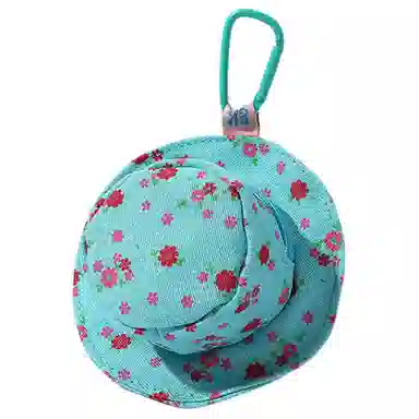 玄唐  可爱碎花迷你渔夫帽拉链零钱包个性潮流背包书包 涤纶 挂件 男女同款情侣款