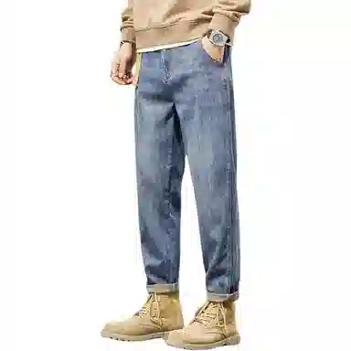 金盾 韩版休闲弹力直筒牛仔裤 男款