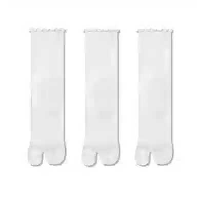 缎魅 无骨分趾木耳边中筒袜 女款