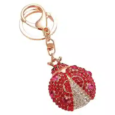 尚先生 韩国创意可爱甲壳虫汽车女包包挂件链饰品#好运 水晶水钻 钥匙扣 男女同款情侣款