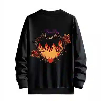 MUSCLETECH High Street Logo Flame Heart Sweatshirt