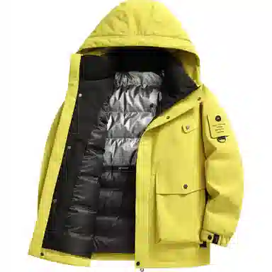 鸭鸭 休闲时尚机能风纯色工装宽松保暖百搭羽绒服 男女同款