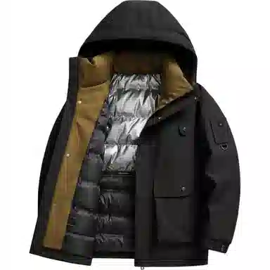 鸭鸭 休闲时尚机能风纯色工装宽松保暖百搭羽绒服 男女同款