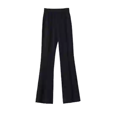 晚白 纯色通勤显瘦高腰微喇裤 女款