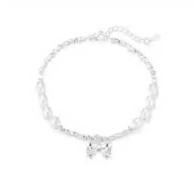 珂里 蝴蝶结碎银女生轻奢法式复古温柔在逃公主小众时尚几两碎碎平安通勤百搭手饰#好运 环保合金 手链 女款