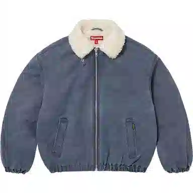 Supreme FW25 Faux Shearling Lined Bomber Jacket logo