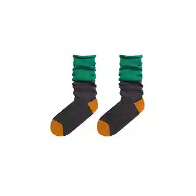 缎魅 撞色堆堆袜长筒袜 女款