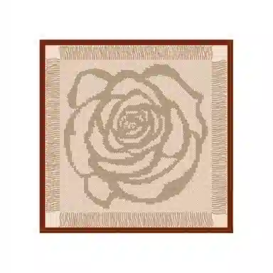 上海故事 真丝羊毛中方巾提花 桑蚕丝 丝巾 女款