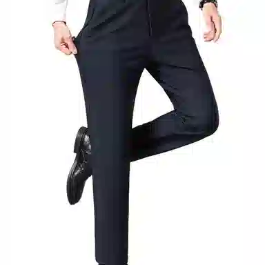 金盾 秋冬通勤免烫加绒休闲裤 男款