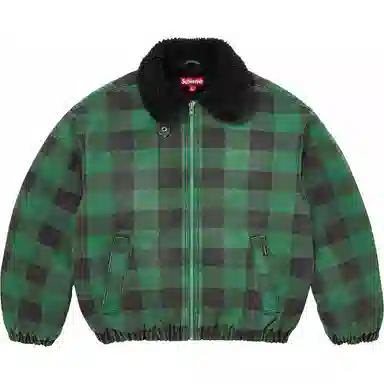 Supreme FW25 Faux Shearling Lined Bomber Jacket logo