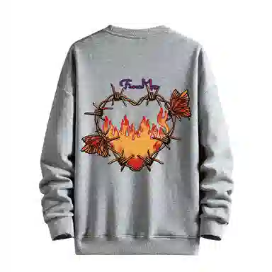 MUSCLETECH High Street Logo Flame Heart Sweatshirt