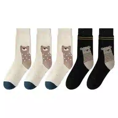 棉芝士 可爱卡通无骨中筒袜 男女同款