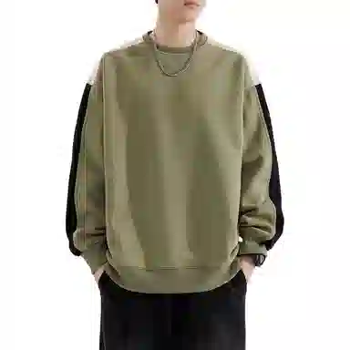 太子龍 春秋款青少年百搭拼接圆领套头打底衫卫衣 男女同款