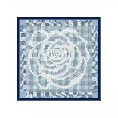 上海故事 真丝羊毛中方巾提花 桑蚕丝 丝巾 女款