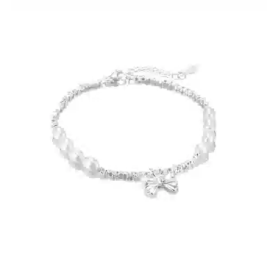 珂里 蝴蝶结碎银女生轻奢法式复古温柔在逃公主小众时尚几两碎碎平安通勤百搭手饰#好运 环保合金 手链 女款