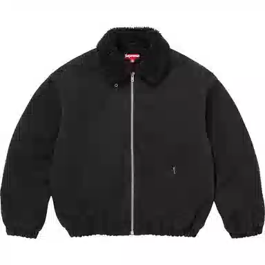 Supreme FW25 Faux Shearling Lined Bomber Jacket logo