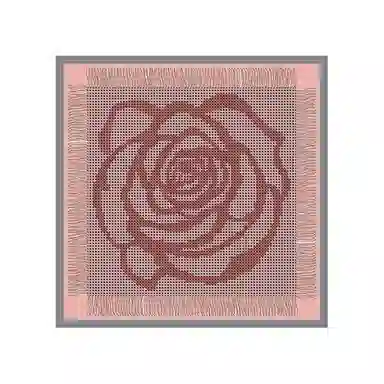 上海故事 真丝羊毛中方巾提花 桑蚕丝 丝巾 女款