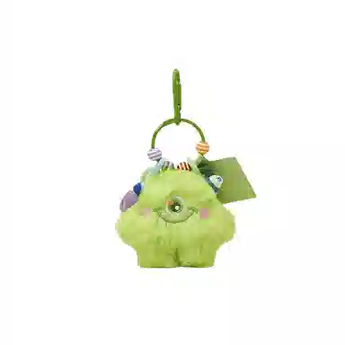 玄唐 萌萌大眼小怪兽彩链钥匙扣包包毛绒法公仔 聚酯纤维 挂件 男女同款情侣款