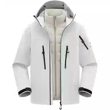 鸭鸭  冰壳系列 山系户外三合一四季软壳时尚百搭连帽运动夹克  防水防风透气耐磨防雨冲锋衣 男女同款