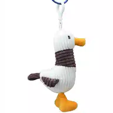 尚先生 网红可爱卡通加油鸭钥匙扣玩偶公仔书包节 毛绒 挂件 男女同款情侣款