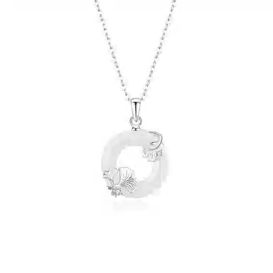 【999足银纯银 三生有杏/小确幸】 福韵金 六桂福 银杏平安扣新中式国潮复古轻奢优雅温柔简约高级日常百搭#好运#好运 玉髓 项链 女款