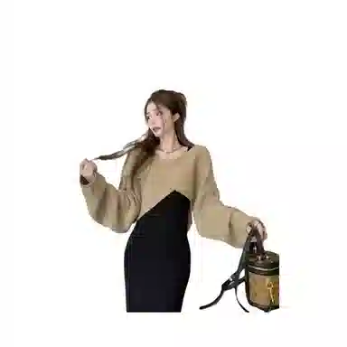 望莱仕 早秋季女小个子法式蝴蝶结显瘦针织衫 女款