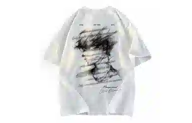 Yiershuang Streetwear Shadow Print T-Shirt