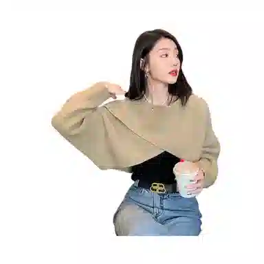 望莱仕 早秋季女小个子法式蝴蝶结显瘦针织衫 女款