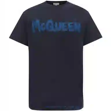 Alexander McQueen SS22 Logo T-Shirt Navy