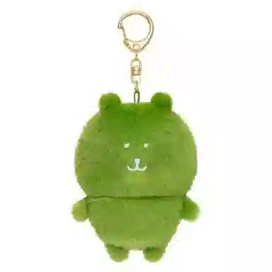 玄唐 绿油油抹茶绿青苔绿可爱毛绒小熊书包背包 聚酯纤维 挂件 男女同款情侣款