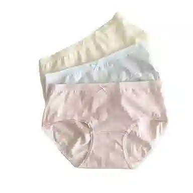 轻迎 抑菌纯棉裆柔软舒适透气少女甜美高颜值纯色三角内裤 女款