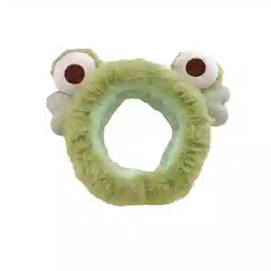 丹琴 可爱小青蛙大眼睛 卡通个性秋冬柔软洗脸头箍束发捆压发头饰 毛绒 发带 男女同款情侣款