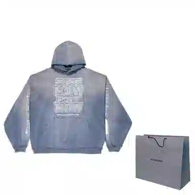 Balenciaga SS24 Hoodie Blue