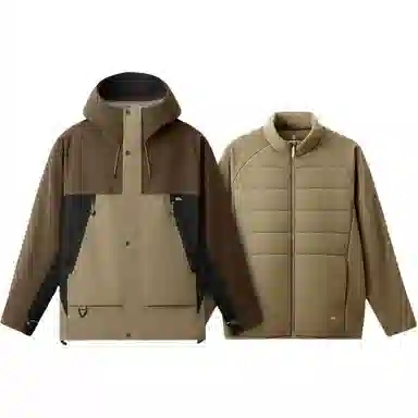 蕉下  户外宽松机能三合一气绒  防水防风防紫外线透气耐磨保暖速干超轻伪装掩护冲锋衣 男款