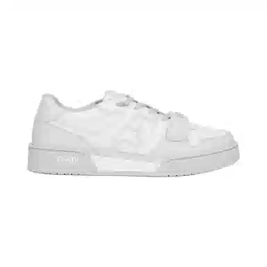 Fendi Leather Round Toe Low Sneakers White