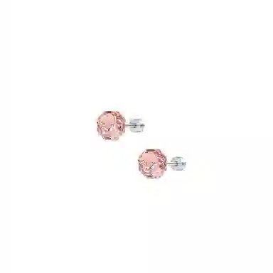清脆小溪 爆闪华子八边玫瑰温柔甜美少女氛围感精致轻奢小众创意独特设计 浪漫约会 锆石 耳钉 女款