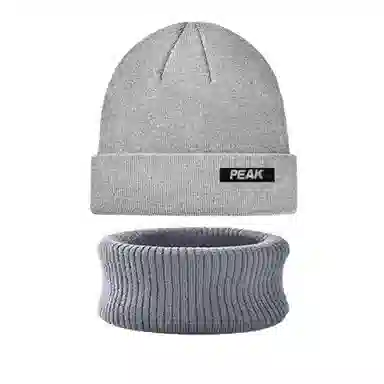 匹克 秋冬保暖时尚针织 韩系简约经典百搭  涤纶 绒线帽 男女同款情侣款