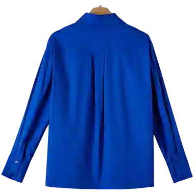 晚白 显白翻领纯色韩式百搭衬衫 女款