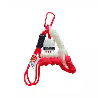 玄唐 手工编织羽毛球钥匙扣挂饰成品包包球包创意 聚酯纤维 挂件 男女同款情侣款