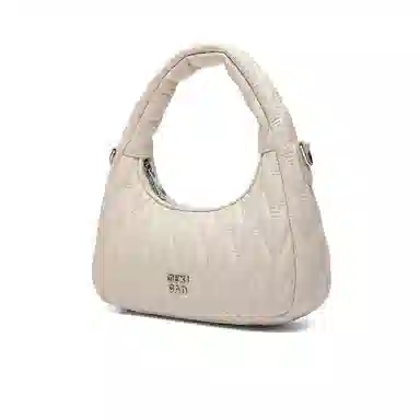 稻草人 时尚小众精致百搭潮流 合成革 手提包 女款 黑色/米白/浅黄色