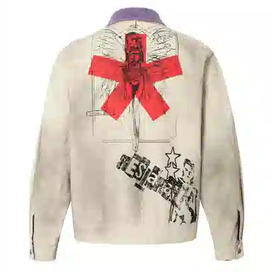YPL Vintage Graffiti Denim Jacket