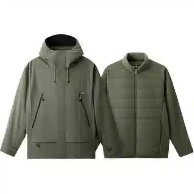 蕉下  户外宽松机能三合一气绒  防水防风防紫外线透气耐磨保暖速干超轻伪装掩护冲锋衣 男款