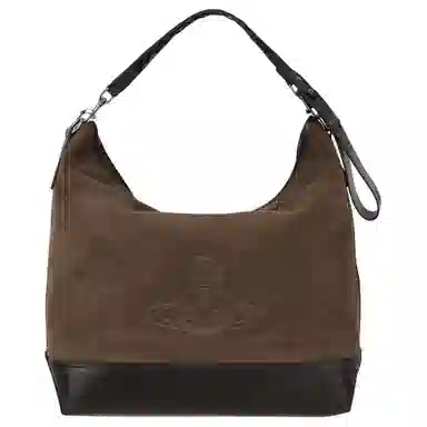 Vivienne Westwood Emblem Shoulder Bag Chocolate Brown