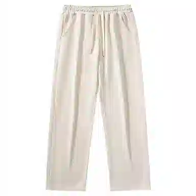 袋鼠 纯色简约基础款潮流时尚宽松垂感拖地百搭休闲裤 男女同款